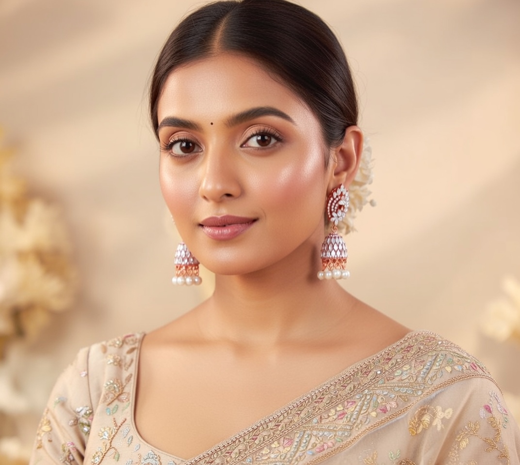 Royal Pearl Drop Jhumkis