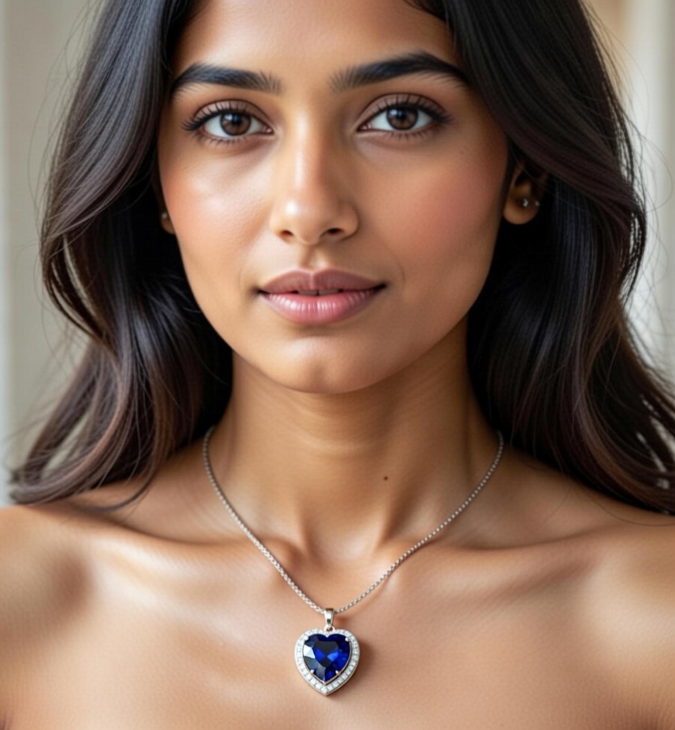 Midnight Blue Heart Pendant