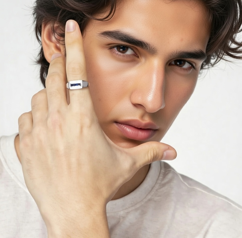 Midnight Sapphire Frame Ring