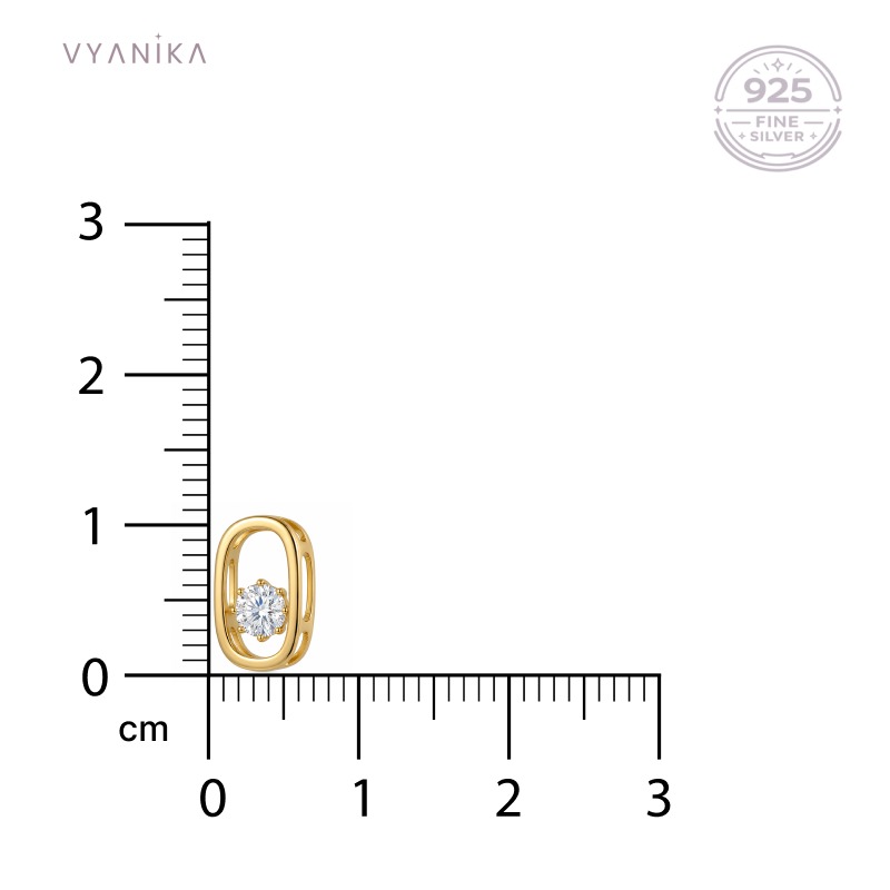 Vyanika Aura Solitaire Frame Pendant
