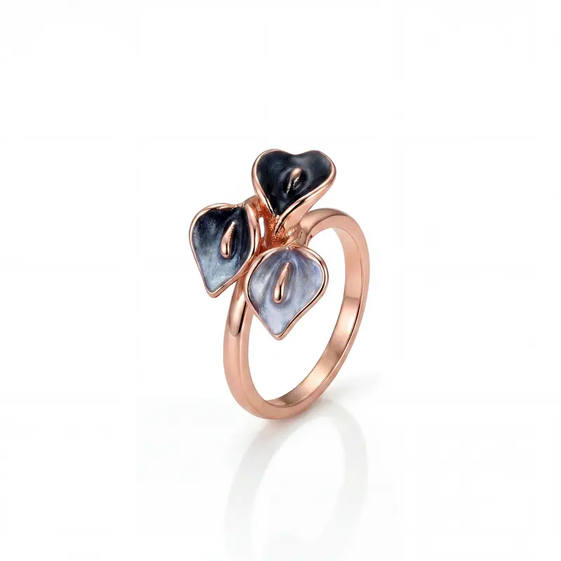 Noira Bloom Dual Tone Floral Statement Ring