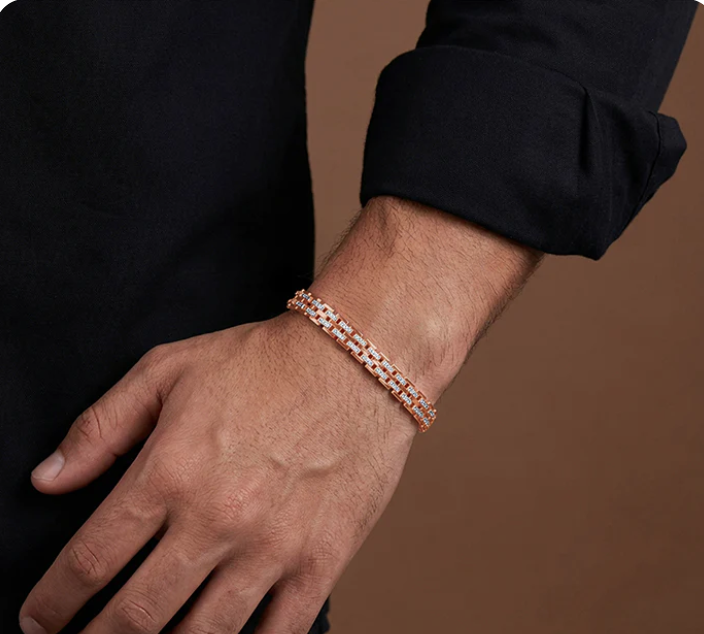 Royal Weave Rose Gold Bracelet