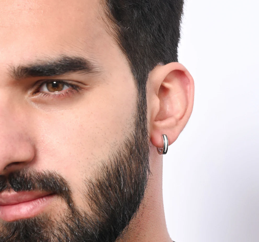 Luxe Line Crystal Hoops