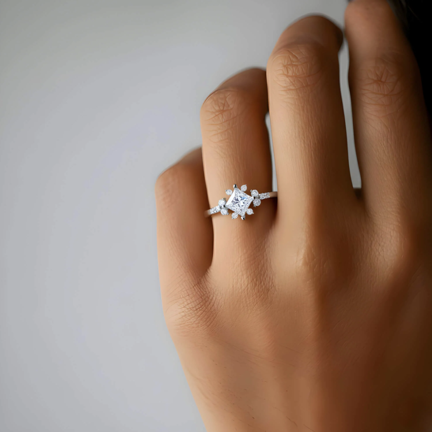 Luminara Crown Solitaire Ring