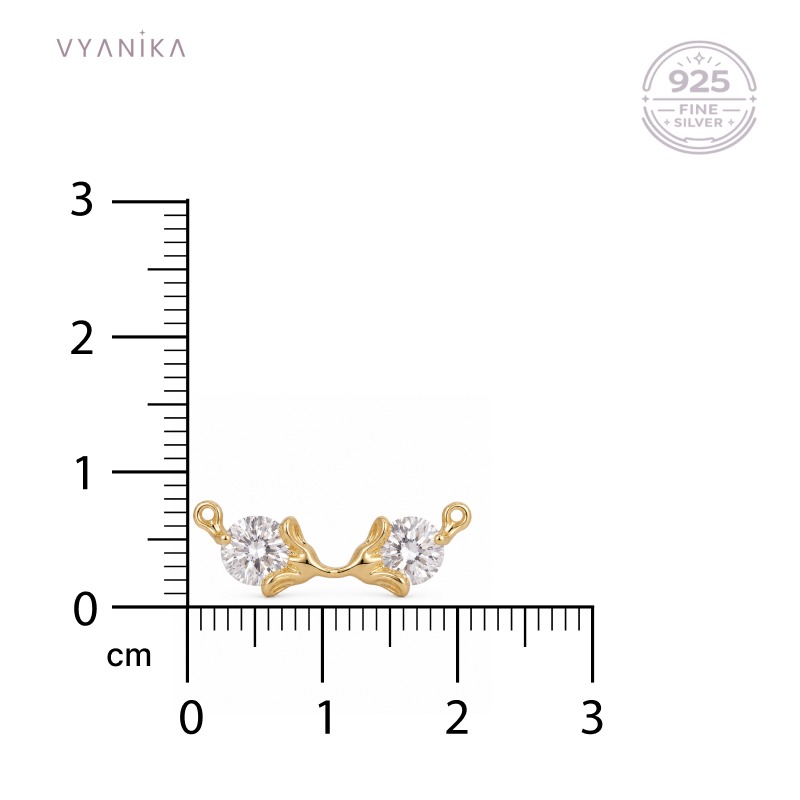 Vyanika Twin Radiance Crystal Charm Pendant