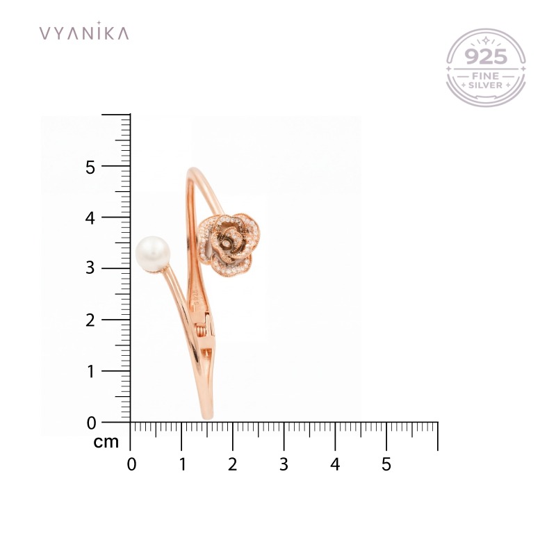 Vyanika Rose Pearl Luxe Cuff Bracelet