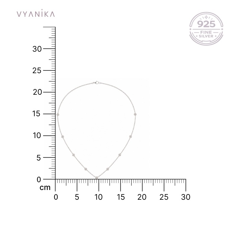 Vyanika Silver Beaded Chain