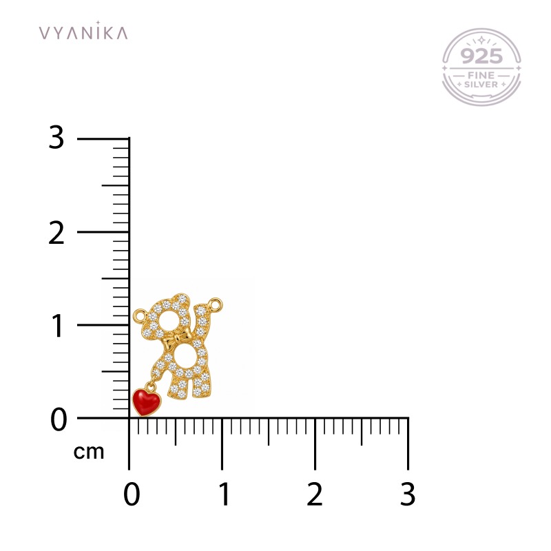 Vyanika Sparkling Teddy Love Pendant