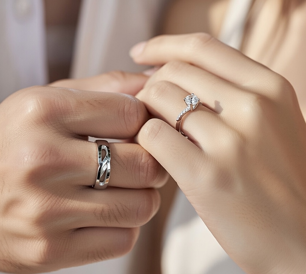 Infinite Unity Silver Ring Set