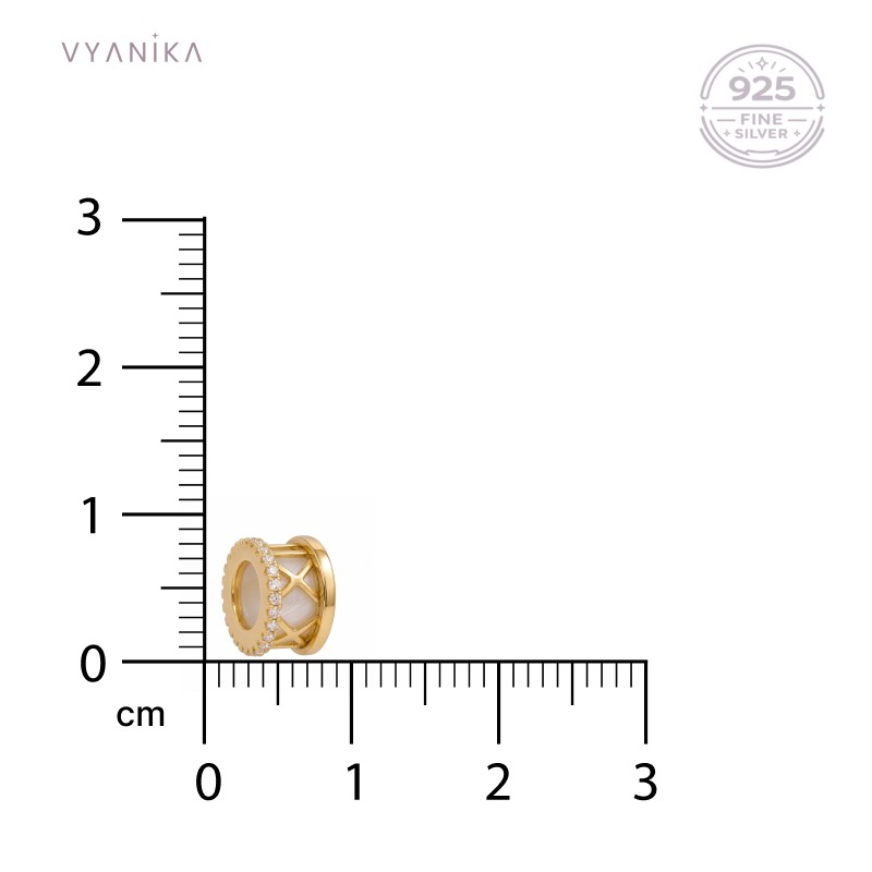 Vyanika Golden Halo Barrel Pendant