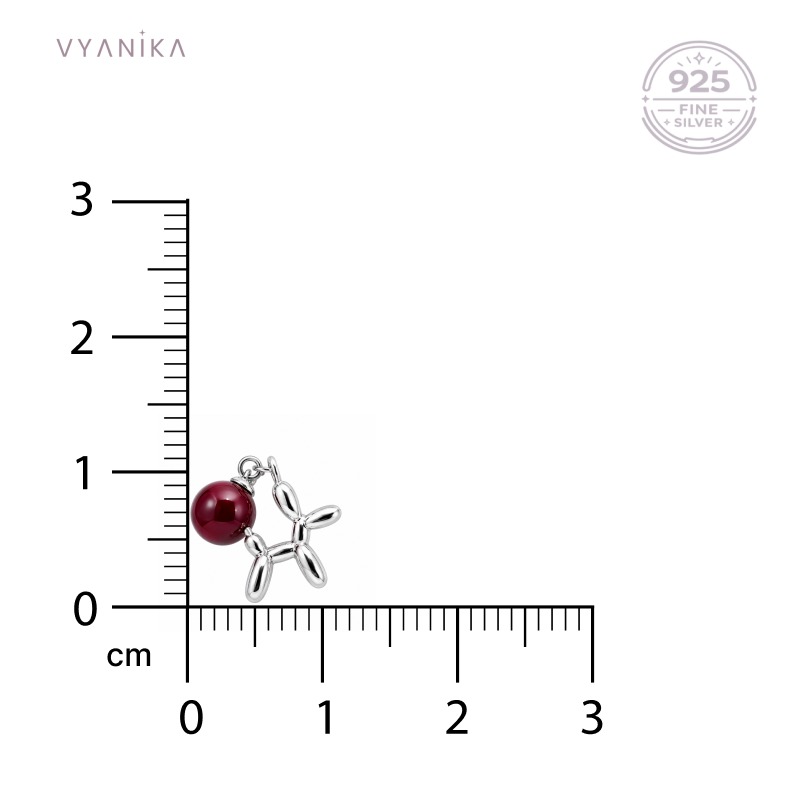 Vyanika Balloon Dog Charm Pendant
