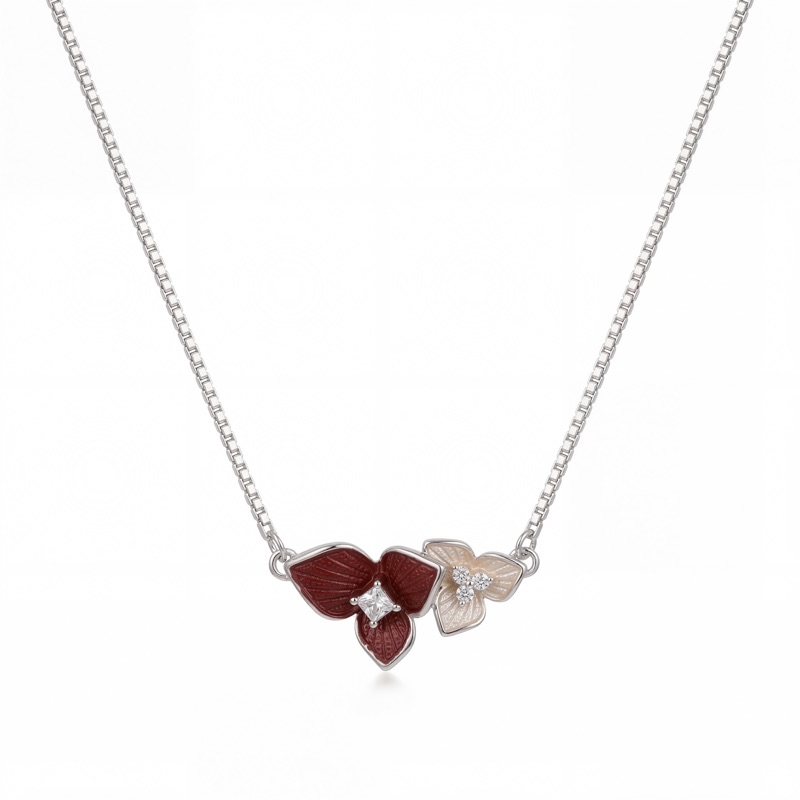 Vyanika Ruby Petal Dual Bloom Bracelet