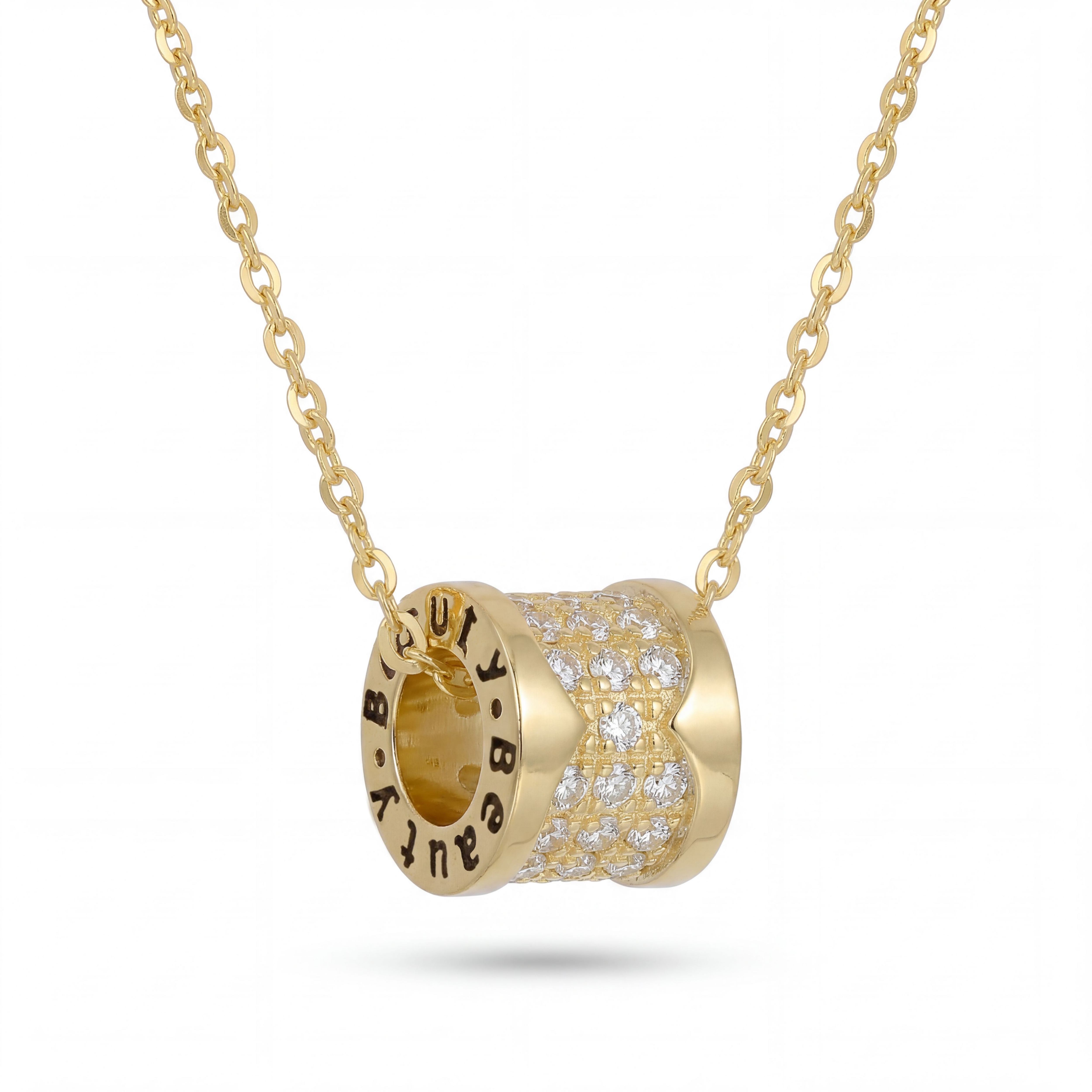 Vyanika Celeste Crystal Barrel Charm Pendant