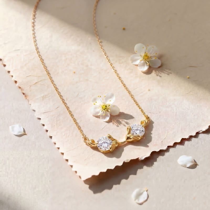Vyanika Twin Radiance Crystal Charm Pendant