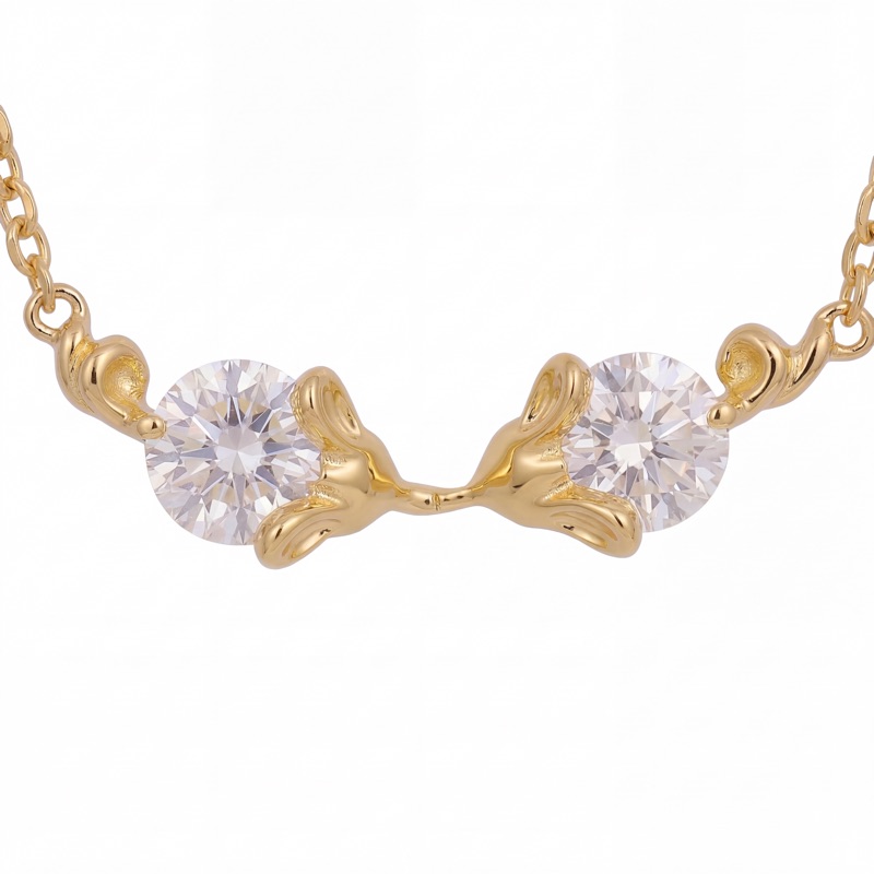 Vyanika Twin Radiance Crystal Charm Pendant