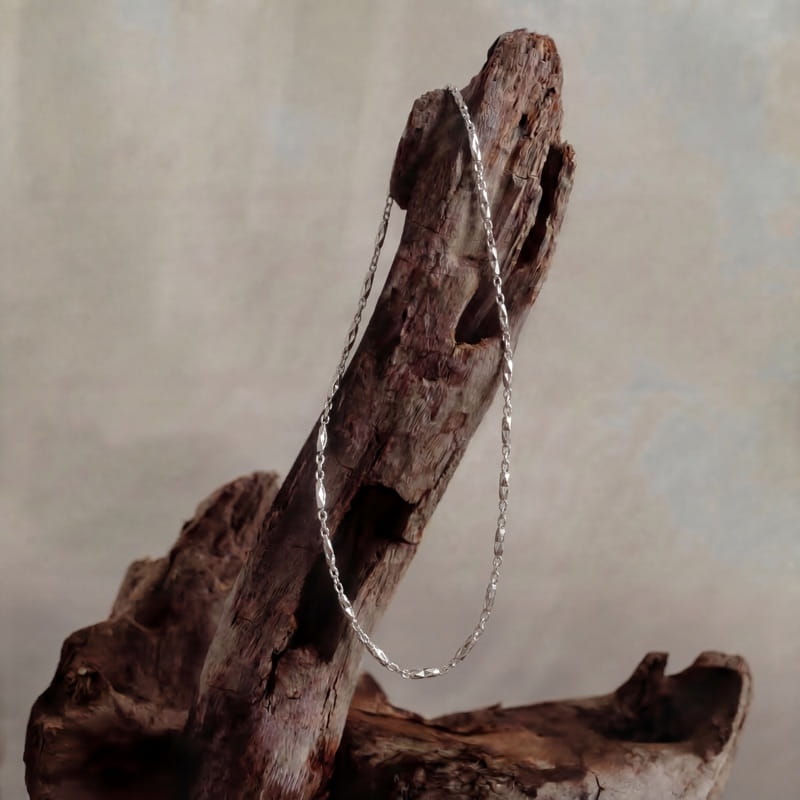 Vyanika Diamond-Cut Silver Chain Necklace