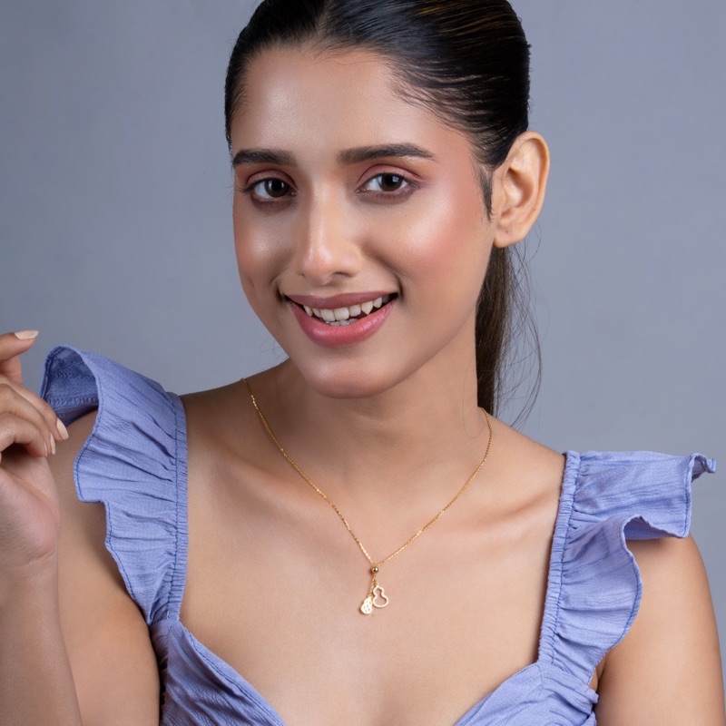 Vyanika Dual Heart Pearl Drop Pendant