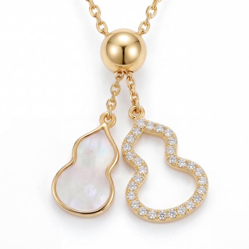 Vyanika Dual Heart Pearl Drop Pendant