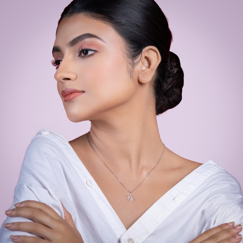 Vyanika Sparkling Initial A Pendant