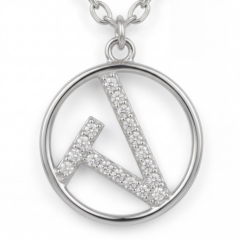 Vyanika Sparkling Initial A Pendant