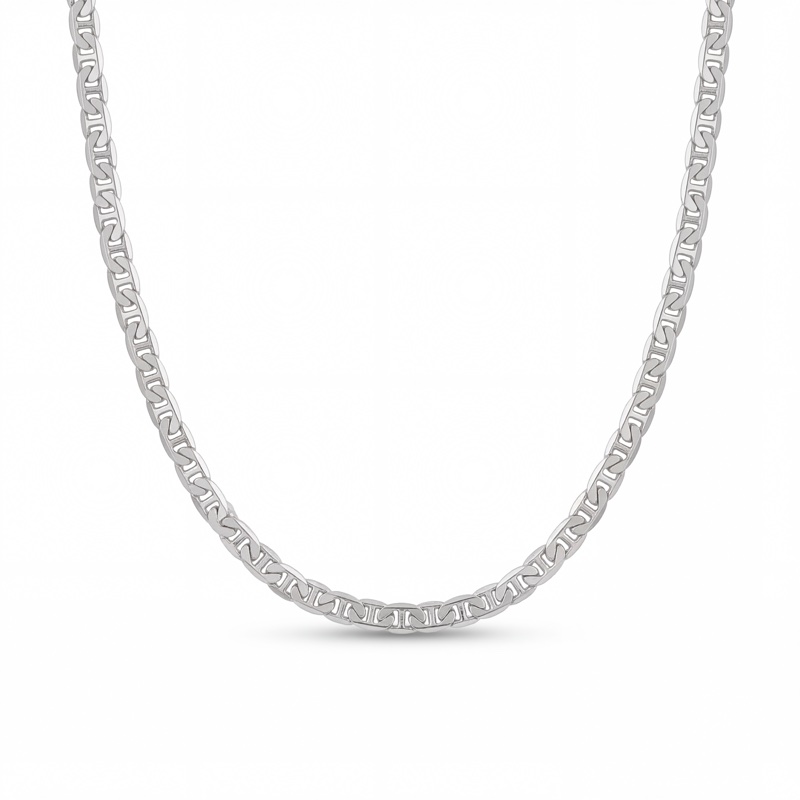 Vyanika Men’s Silver Byzantine Chain Necklace
