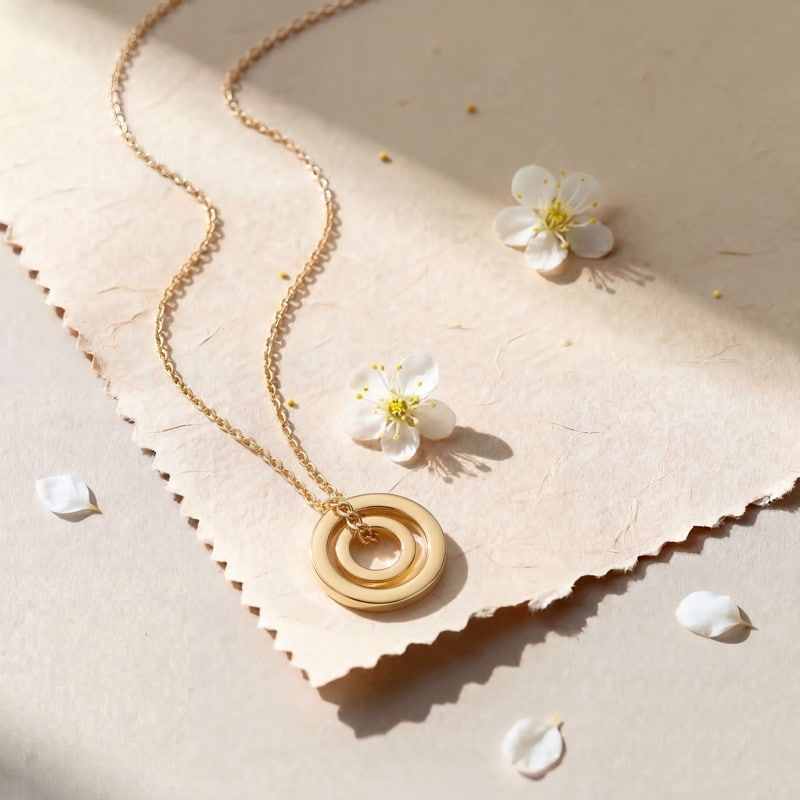 Vyanika Orbit Layered Circle Pendant