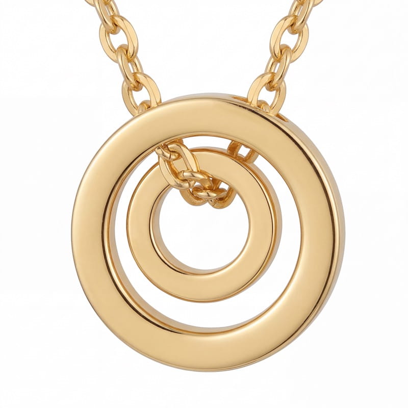 Vyanika Orbit Layered Circle Pendant