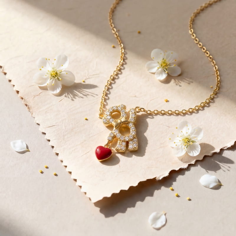 Vyanika Sparkling Teddy Love Pendant
