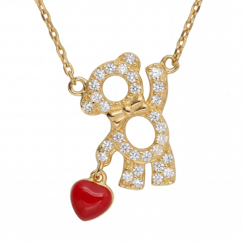 Vyanika Sparkling Teddy Love Pendant