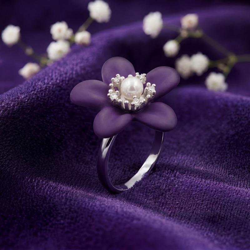 vyanika-violet-flower-pearl-ring-creative-shoot